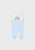 Embroidered Applique footed one-piece ECOFRIENDS Newborn Boys MAYORAL