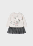 Little Mouse Shirt with Tulle Skirt Baby girls MAYORAL