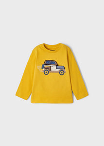 Long Sleeve ECOFRIENDS T-shirt Car detail Baby boys PLAY WITH MAYORAL