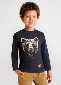 Long Sleeve T-shirt with Bear detail ECOFRIENDS boy MAYORAL
