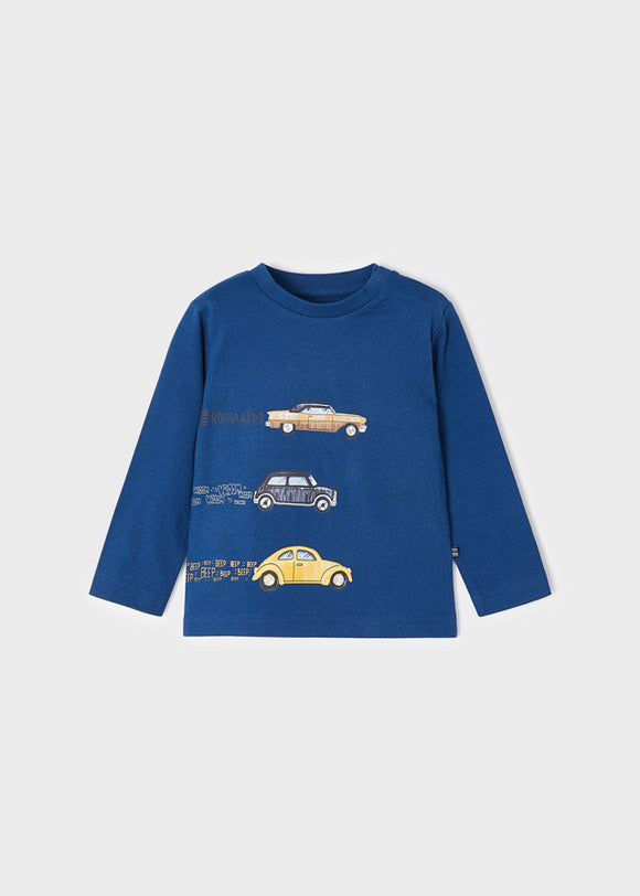 Long Sleeved Car detail T-shirt ECOFRIENDS baby boy MAYORAL