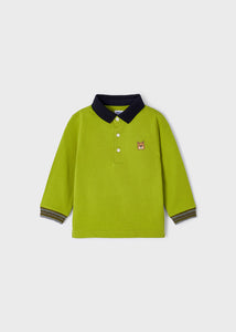 Long sleeved ECOFRIENDS polo shirt with detail baby boy MAYORAL