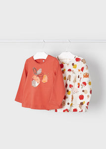 Set of 2 ECOFRIENDS long sleeved T-shirts baby girl MAYORAL